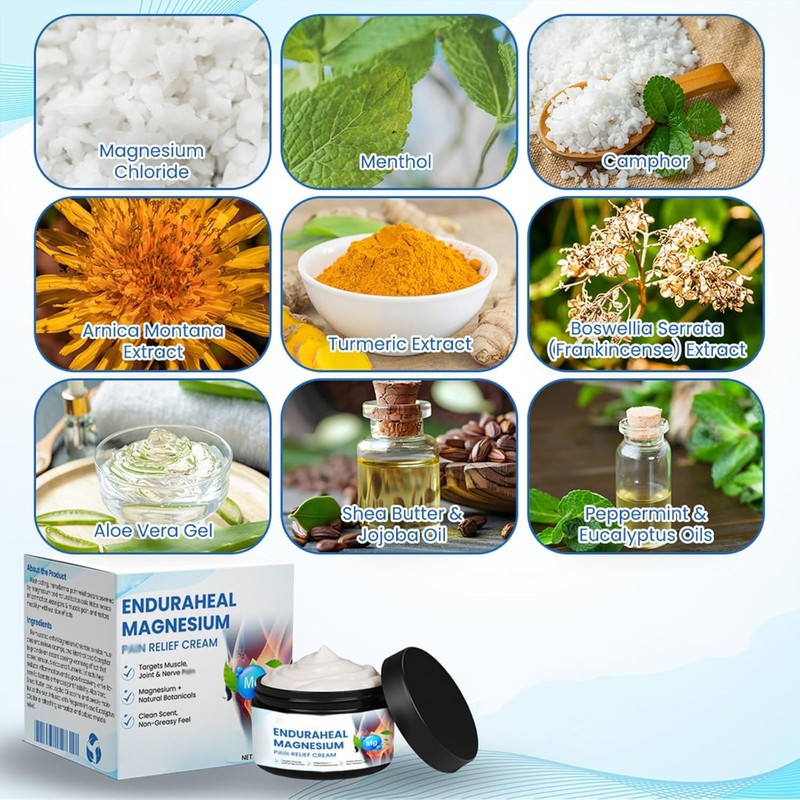 EnduraHeal Magnesium Relief Cream - Professional Joint & Bone T-herapy