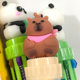 sencoo 6 pack 10-in-1 Multicolor Ballpoint Pen 10 Colors Cute Cartoon Barrel Ballpoint Pen for Office School Supplies Students Prize Panda Tiger Bear Animal Children Gift