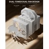 upHere CPU Cooler Air,Dual Tower Cooler with 120mm ARGB PWM