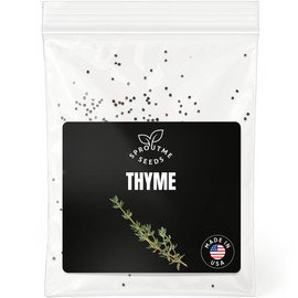 SPROUTME SEEDS Thyme Seeds for Planting – 200+ Non-GMO Heirloom USA-Grown – Fragrant Culinary Herb for Cooking, Teas & Pollinator Gardens, High Germination (Thymus vulgaris)