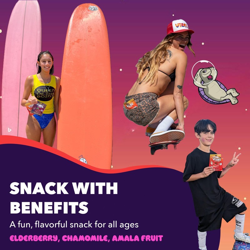 VIBES Strawberry Glow Fruity Stars - Healthy Gluten-Free & Vegan