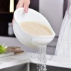 Rice Sieve Plastic Colander Kitchen Drain Basket with Handles Rice