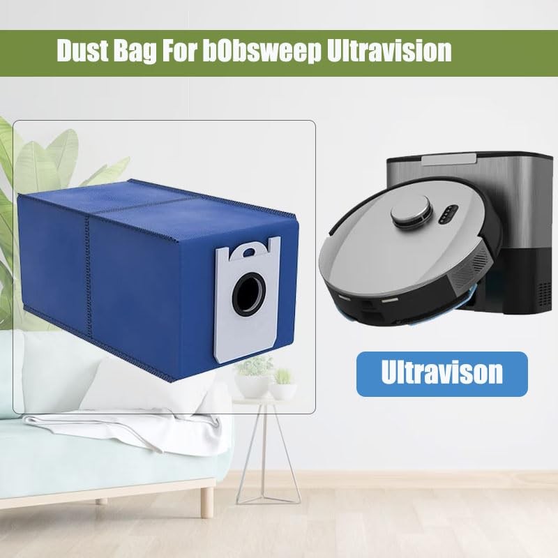 12 Pack Replacement Dust Bags Compatible With bObsweep UltraVision Self-emptying