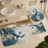 Dunmat 4 Pieces Retro Peacock Shower Curtain Set Beautiful Animal