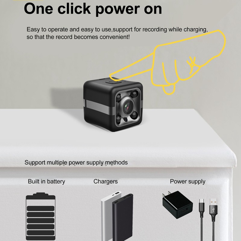 1080P HD Mini Camera with Fixed Bracket Infrared Night Camera