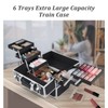 FRENESSA Makeup Train Case Makeup Case 11.8 Inch Large Cosmetic