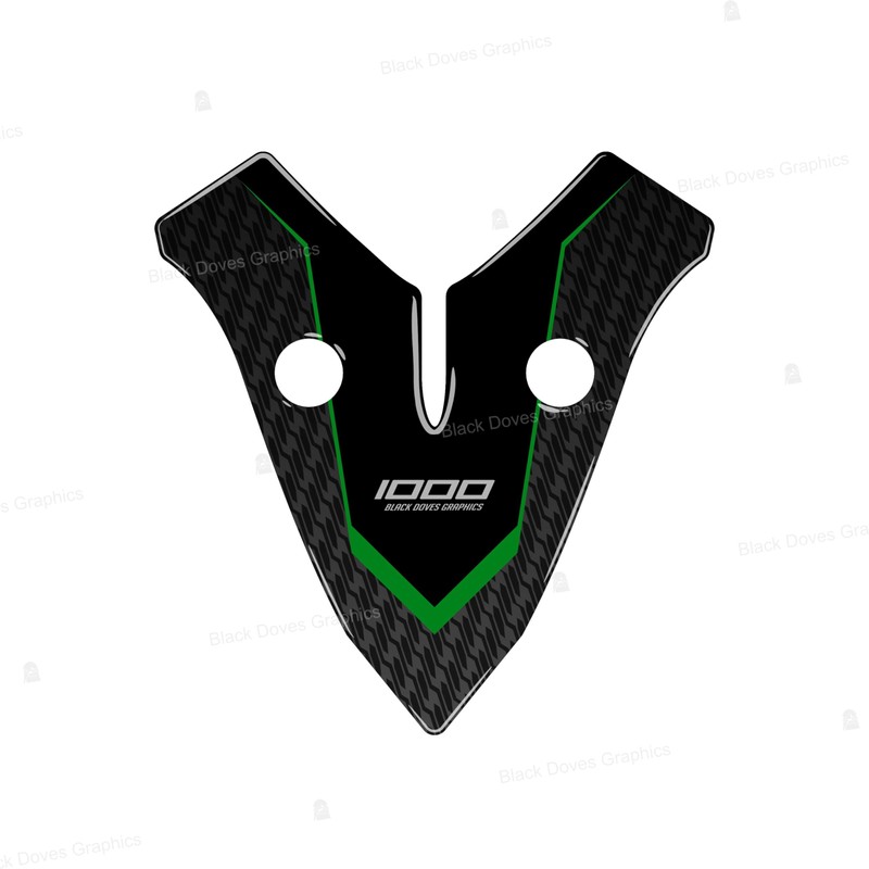 BLACK DOVES GRAPHICS 3D Resin Sticker Compatible with Kawasaki Versys