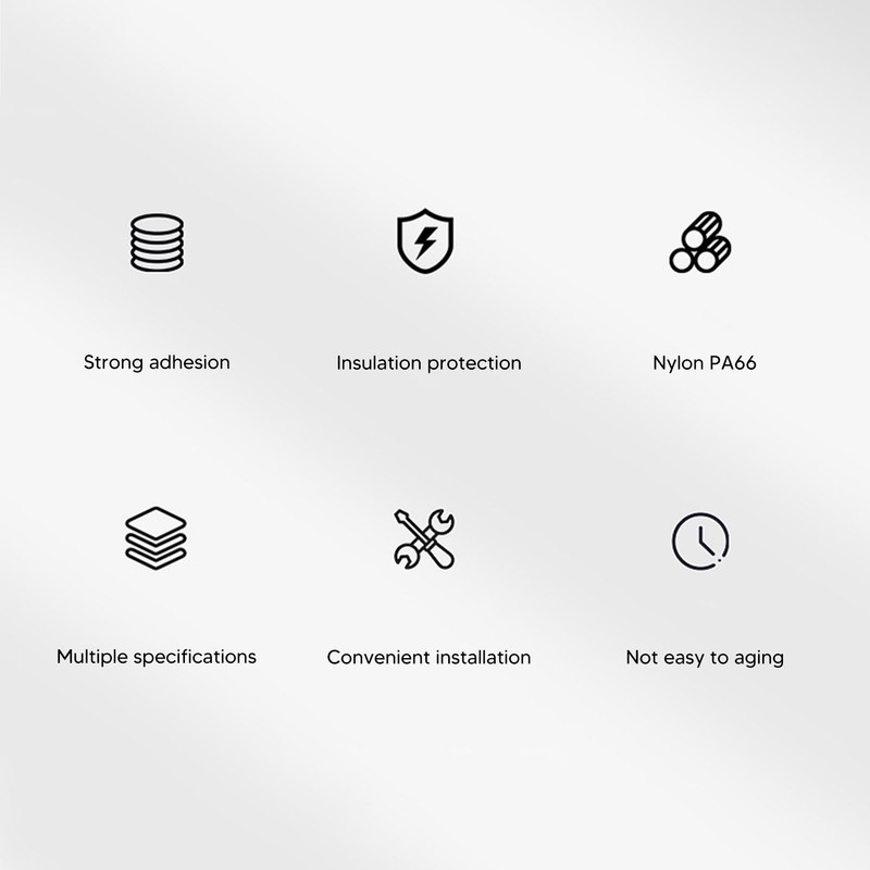 100Pcs Adhesive Cable Management Clips Adjustable Nylon Strap Ties Wire