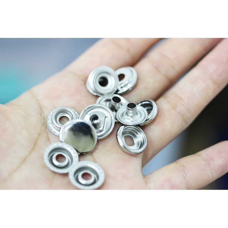 1000 Pieces Stainless Steel Snap Fastener, BetterJonny 15mm Heavy Duty