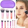 10-Piece Travel Makeup Brush Set: Mini Brushes with Portable Case,