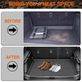 Labold Fit for Ford Bronco Rear Seat Back Cover 2021 2022 2023 2024, All-Weather Anti-Slip Accessories Backrest Protector for Bronco 4-Door (Rear Cargo Mat)