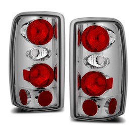 AmeriLite Chrome Replacement Brake Tail Lights Set For Chevy Suburban/Tahoe - Passenger and Driver Side