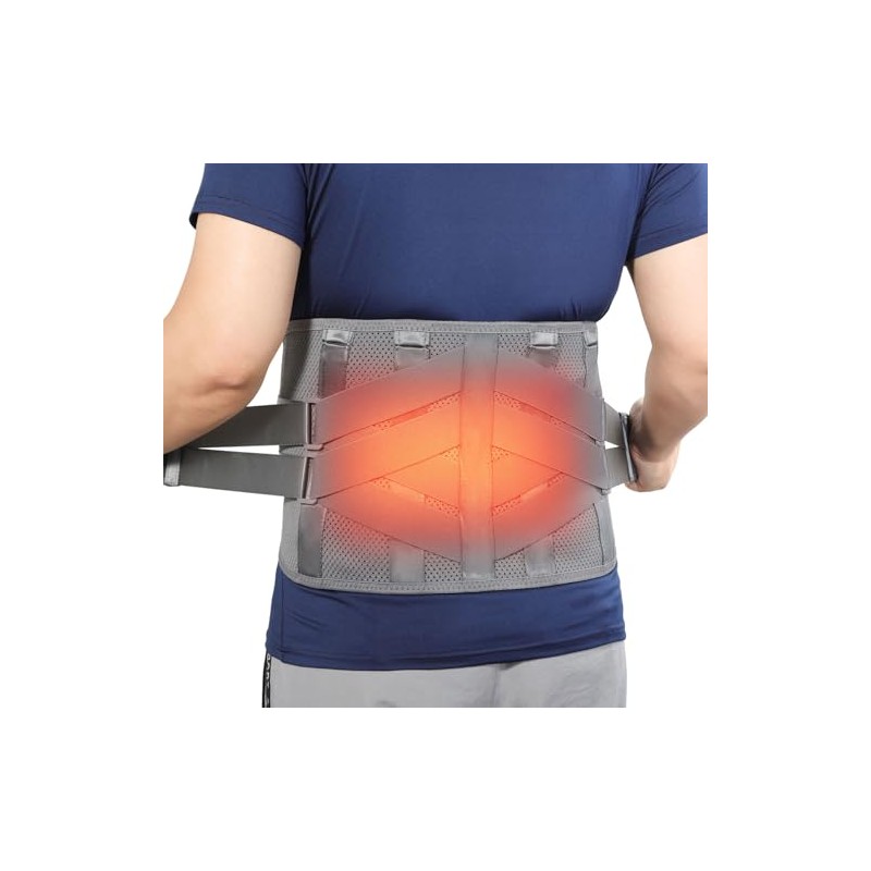 HONGJING Back Support Brace with Heating for Lower Back Pain