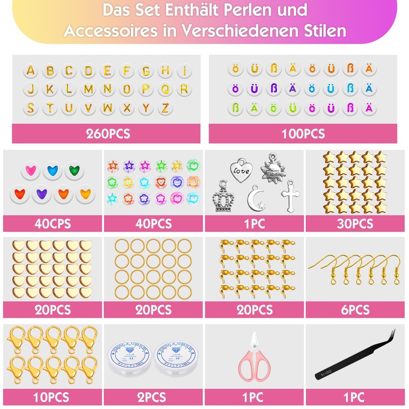 HavaCue 11365 Pieces Beads for Bracelets, 3 mm, 24 Colourful
