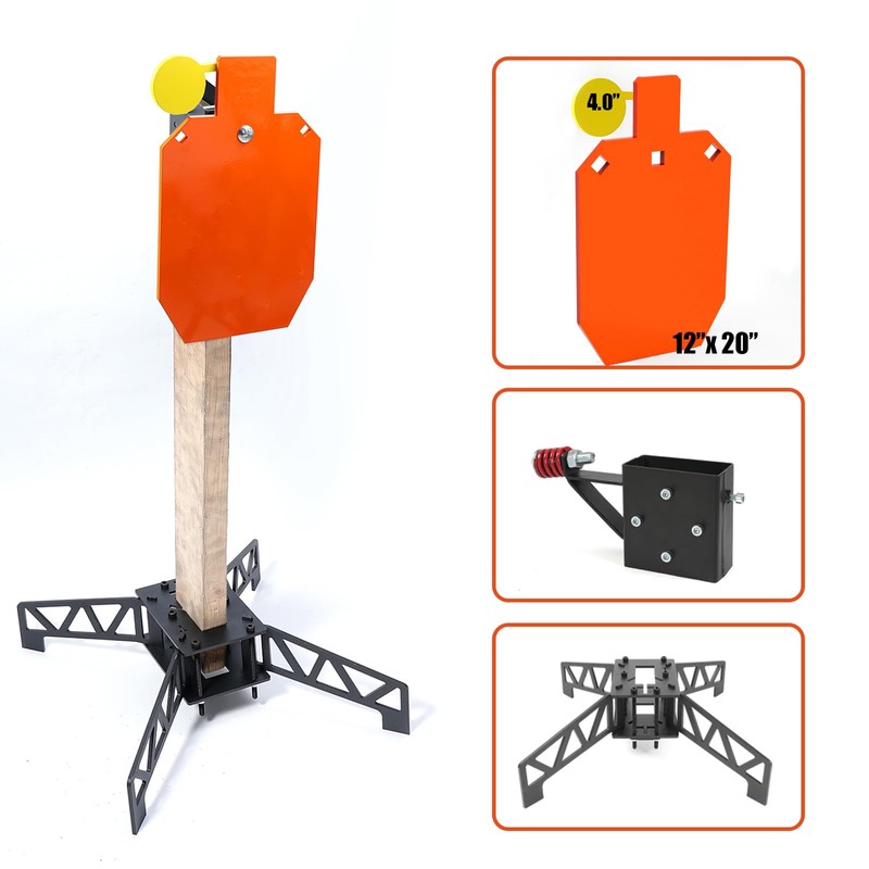 Steel Shooting Targets with Stand, AR500 Steel Hostage Reactive Shooting