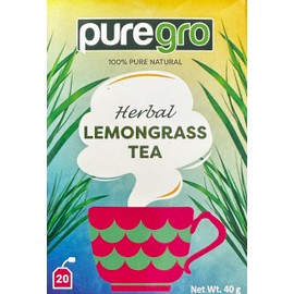 Puregro Lemongrass Tea 40g (20 Tea Bags) | PACK OF 3 | Herbal Tea | 100% Pure Natural | CAFFEINE FREE.