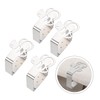 Tofficu 3sets Stainless Steel Tablecloth Clips Non Slip Fixator for