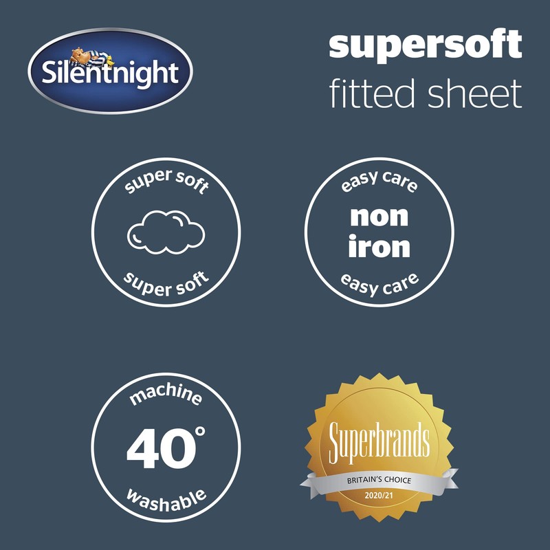 Silentnight Supersoft Double Fitted Sheet - Sage Green Deep Fitted