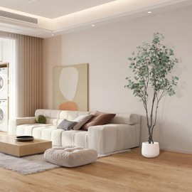 Celestdeco 7ft Tall Artificial Eucalyptus Trees, Realistic Eucalyptus Tree with Sturdy Plastic Pot, Artificial Plants Tree for Home Office Indoor Outdoor Party Wedding Christmas Decor