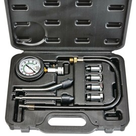 PITTSBURGH AUTOMOTIVE QUICK CONNECT COMPRESSION TESTER GAUGE CASE NEW PRESSURE PSI 8 PIECE