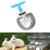 10Pcs Rabbit Drinking Water Bowl, Stainless Steel Rabbit Drinker, Rabbit