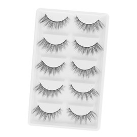 FRCOLOR Thick Natural False Eyelashes Handmade Fiber Lashes for Lifelike Look Soft Comfortable for Parties Weddings and Daily Wear Reusable