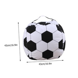 Milisten Bean Bag Chair Stuffed Football Bean Bag Refill Stuffed Toy Storage Stuffed Animal Storage Bag Toys Beanbags for Adults Football Bean Bag Covers Animal Toys