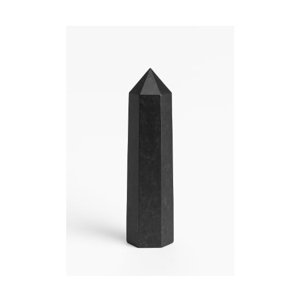 Pandiui23 Stone Tower, Shungite Crystal Wand, Natural Crystal Quartz Hexagonal