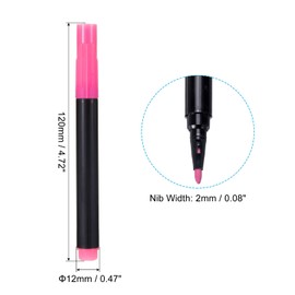 PATIKIL Dry Erase Marker Pens, 10 Pack Sky Blue+Pink Ink Fine Point Low Odor Whiteboard for Office Home Classroom, Black