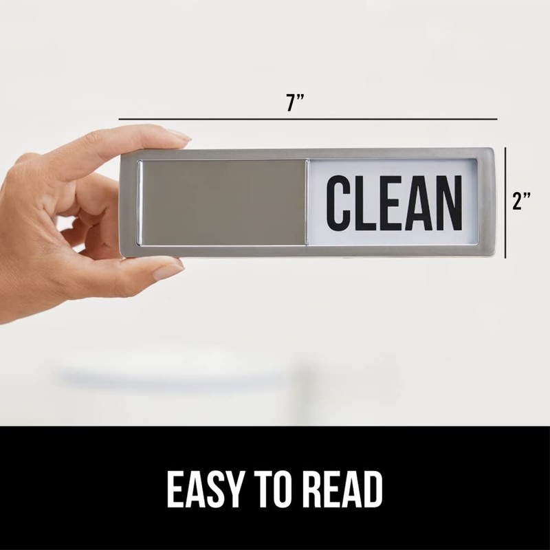 GORILLA GRIP Strong Dishwasher Magnet Clean Dirty Sign, Large Letters