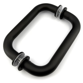 NovaNectar Glass Shower Door Handle, Bathroom Shower Door Replacement Handles, Back to Back 304 Stainless Steel Pull Hardware for Sliding、Frameless Shower Doors Handle (Matte Black, 6 inch)