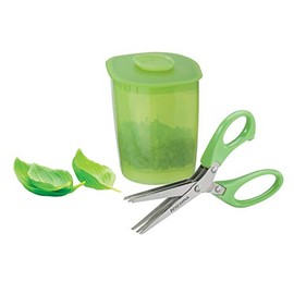 Tescoma Herb Shears with Container, 15 Cm Presto, Assorted, 11.7 x 8.4 x 16.4 cm