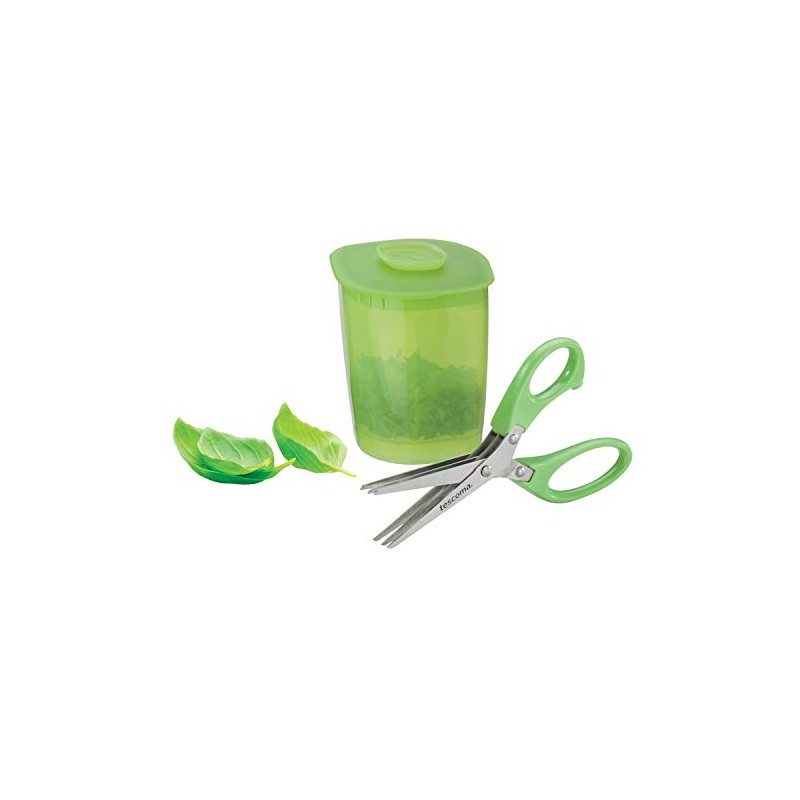 Tescoma Herb Shears with Container, 15 Cm Presto, Assorted, 11.7