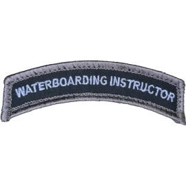 WATERBOARDING INSTRUCTOR NAME TAG ROCKER ARC TAB HOOK SWAT TACTICAL PATCH