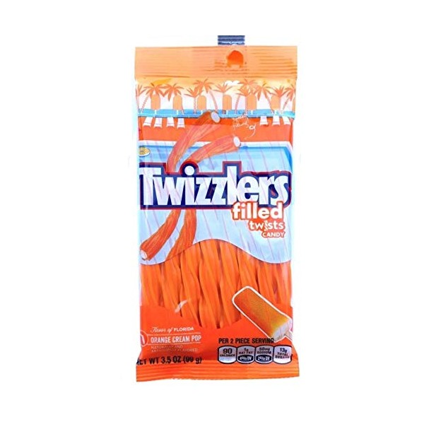 Twizzlers Filled twists Candy Orange Cream Pop