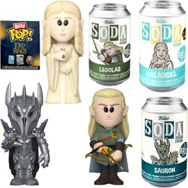 Master Lord of The Rings PoP soda Figure Exclusive Galadriel Bundled with Epic Fantasy Adventure Sauron & Elf Legolas Woodland + Bitty 4-Items
