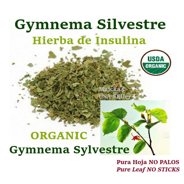 Hierba Insulina ORGANIC Gymnema Silvestre 1/2 oz NO PALOS gymnema sylvestre