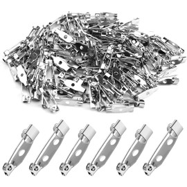 Bar Pins with Holes, 100 Pcs Pins Brooch Clasp, Safety Catch Pins for Name Tags, Jewelry Making, DIY, Crafts, Badges (15MM/20MM)