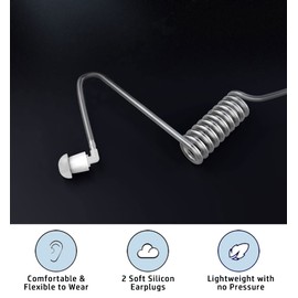 Throat Mic Earpiece Headset for Cobra Radio ACXT145 ACXT345 PX655 1-Pin