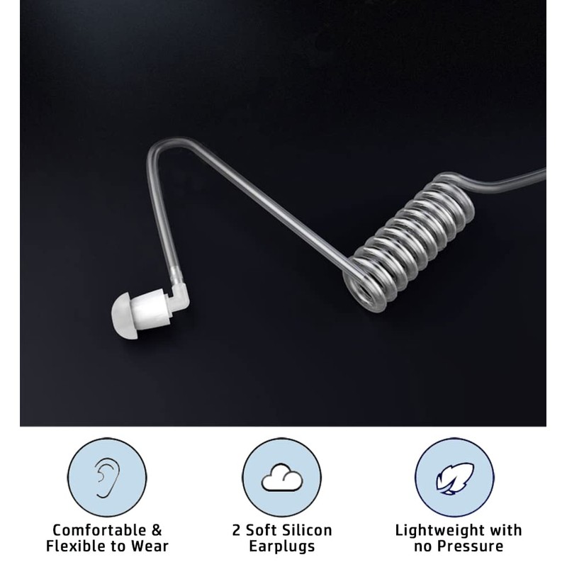 Throat Mic Earpiece Headset for Cobra Radio ACXT145 ACXT345 PX655