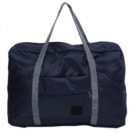 Joyzan Travel Duffel Tote Bag, Portable Luggage Foldable Storage Bag Large Capacity Waterproof Holdall Lightweight Packable Carry On for Weekender Outdoors Camping Overnight Vacation(Navy Blue)