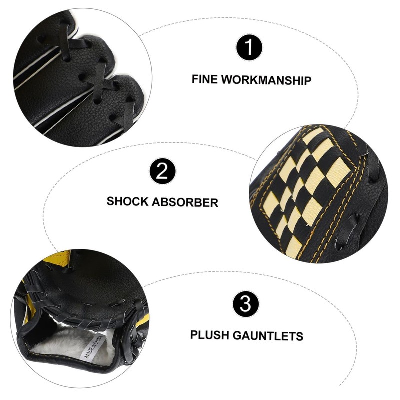 VICASKY Baseball Glove PU Softball Mitt Durable Protective Sports Glove