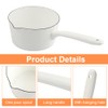 Enamel Milk Pan, 1.2L Enamel Saucepan, Mini Butter Warmer Pan