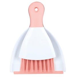 Dust pan Broom Brush Dustpan - Small Broom and Dustpan Set,Mini Broom and Dust pan,Small Dustpan and Brush Set for Home Cleaning, Sofa, Desk, Guinea Pig Cage, Cat Litter etc.（Pink）