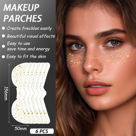FDEETY Tattoo Set of 6 Glitter Freckles Hot Embossing Stickers Glittering Face Tattoos Ideal for Parties Festivals Beauty Enthusiasts and Creative Looks (Style 7)