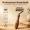 Cat Brush for Long Haired Cats, 2-in-1 Dematting Comb &