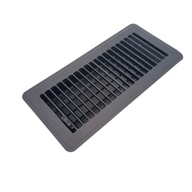 Steel - Floor Register - 4 x 10 inch - Black