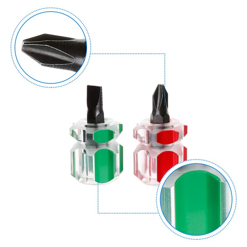 GLADFRESIT Mini Screwdriver Set,2PCS Small Phillips Screwdrivers Portable Stubby Screwdriver