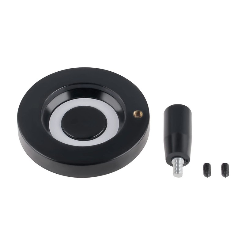CNCMANS hand wheel with Revolving Handle Grip 80mm Diameter 10mm