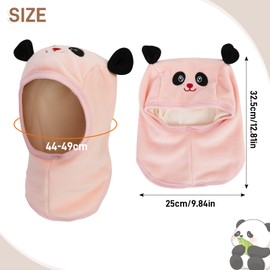 QKURT Toddler Winter Warm Balaclava, Thermal Windproof Hat Neck Warmer Warm Knit Cap Scarf Kids Knitted Beanie Hat